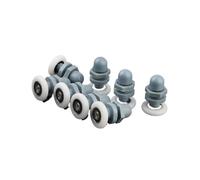 Rodillos para puertas correderas, 23 25 27mm Single Straight ABS Plastic Pulley Runner Wheel Shower Cabin Sliding Glass Door Rollers for Shower Room 8pcs (Color : 8 pcs, Size : 27mm)