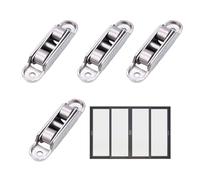 Rodillos Para Puertas Correderas De Repuesto | 4 Piezas Polea Para Ventana,Rodamiento Doble Rueda Ajustable Para Dormitorio Balcón Sala Cocina Estudio