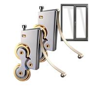 Rodillos Puertas Correderas | 2 Piezas de Carril Deslizante para Puertas | Ruedas Correderas | Para Hogar Interior Exterior Porche Dormitorio Armario Garaje Patio