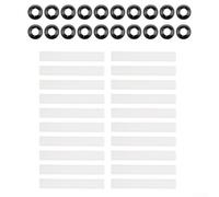 Rodillos silenciosos para bisagra de puerta de garaje de 80 mm con construcción de polipropileno y metal, kit de 20 piezas que incluye tuercas de eje de rodillo para un silencio suave