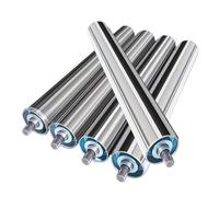 Rodillos transportadores de acero inoxidable, 5 rodillos de repuesto para transportadores de 1 pulgada y 2.4 pulgadas de diámetro, rodillo resistente para fábrica de procesamiento industrial