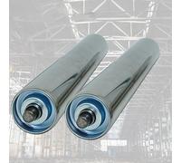Rodillos transportadores de acero inoxidable de 5 cm de diámetro, no alimentados, 26 juegos de bandas, perfectos para proyectos de bricolaje, duraderos y versátiles, ideales para soluciones de
