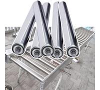 Rodillos transportadores de acero inoxidable, paquete de 5 unidades de 50 mm x 12 mm, longitud de eje ajustable de 200 a 1000 mm, soluciones de transporte resistentes