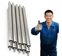Rodillos transportadores de acero inoxidable - Rodillos de soporte de repuesto para ejes de 1, 1.5 y 2 pulgadas de diámetro, industriales de alta resistencia de 800 mm de longitud, 50 mm de diámetro
