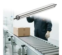 Rodillos transportadores Rodillo de salida de 50 mm de diámetro para centros de distribución, Rodillo de gran capacidad de carga, Funcionamiento suave y bajo nivel de ruido(8 Pack,19.7in/50cm)