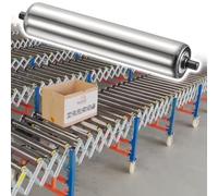 Rodillos transportadores Rodillo telescópico sin motor con rodamientos sellados, Rodillos transportadores de 38 mm de diámetro, para transporte industrial(2 PCS,3.9in/10cm)