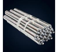 Rodillos transportadores Rodillos transportadores de 50mm de diámetro, Reemplazo del rodillo de la instalación fácil, para líneas de montaje/centros de distribución(Pack of 10,39.4in/100cm)