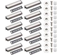 RODISHOMM 10 abridores de puerta a presión magnéticos para muebles, cajones y puertas de armarios, tip-on con mecanismo magnético, color plateado