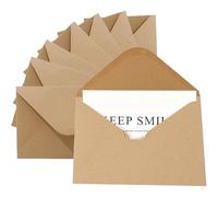 RODISHOMM 50 sobres marrones DIN B6, sobres vintage de papel kraft sin ventana, con adhesivo húmedo para invitaciones de boda, tarjetas de felicitación e invitaciones