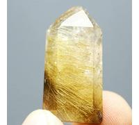 Rodolita de pelo rubio Natural de 10g, punta de varita de cristal de cuarzo transparente, espécimen de hermosa piedra de cristal Natural Inicio Colecciones