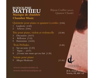 RODOLPHE MATHIEU Rodolphe Mathieu (CD) (Importación USA)