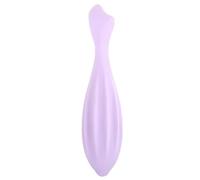 Rodón de rostro Silicona portátil flexible lavable rodillo facial cuidado de la piel para mujeres rosados y ojos masaje suave puntiagudo de gua sha herramientas faciales regalo (púrpura).