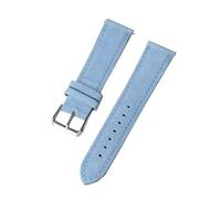 Rodsah Correa de reloj de cuero de ante vintage de 18 mm a 24 mm Correa de reloj de repuesto de liberación rápida,Azul claro,24mm