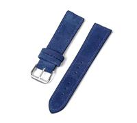 Rodsah Correa de reloj de cuero de ante vintage de 18 mm a 24 mm Correa de reloj de repuesto de liberación rápida,Azul,20mm