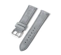 Rodsah Correa de reloj de cuero de ante vintage de 18 mm a 24 mm Correa de reloj de repuesto de liberación rápida,Gris,24mm