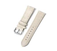 Rodsah Correa de reloj de cuero de ante vintage de 18 mm a 24 mm Correa de reloj de repuesto de liberación rápida,Beige,20mm