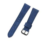Rodsah Correa de reloj de cuero de gamuza suave de 20 mm y 22 mm Pulsera de reloj de cuero vintage de liberación rápida,20mm