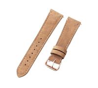 Rodsah Correa de reloj de cuero de gamuza suave de 20 mm y 22 mm Pulsera de reloj de cuero vintage de liberación rápida,22mm