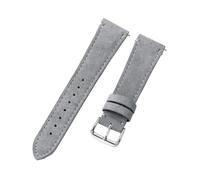 Rodsah Correa de reloj de cuero de gamuza suave de 20 mm y 22 mm Pulsera de reloj de cuero vintage de liberación rápida,Gris,20mm