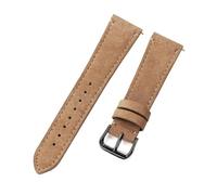 Rodsah Correa de reloj de cuero de gamuza suave de 20 mm y 22 mm Pulsera de reloj de cuero vintage de liberación rápida,22mm