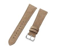 Rodsah Correa de reloj de cuero de gamuza suave de 20 mm y 22 mm Pulsera de reloj de cuero vintage de liberación rápida,Beige,20mm