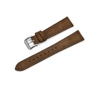 Rodsah Correa de reloj vintage de piel de ante suave con liberación rápida, accesorios de repuesto para pulseras de 18 mm, 19 mm, 20 mm y 22 mm,Marrón,19mm