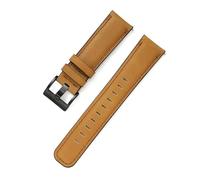 Rodsah Correas de reloj de cuero vintage de repuesto para reloj de 16 mm a 24 mm Accesorios para relojes de hombre Correas universales para relojes,Amarillo,20mm