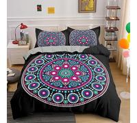 Rodths Funda Nórdica Cama 90 Mandala Cama para Cremallera Suave Transpirable Microfibra Funda Edredon 150x75 cm