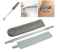 Roebii Cepillo Plano Largo y Flexible, Cabezal Plano Cepillo de Limpieza no Tejido Plumero Extensible de Microfibra con Barra de extensión, para sofá, electrodomésticos, Borde Inferior de Repuesto