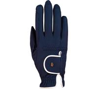 Roeckl Guantes de Equitación ''Lona'', Azul Marino/Blanco - 6 Roeckl