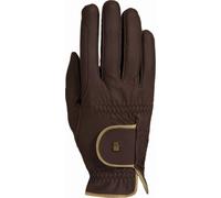 Roeckl Guantes de Equitación "Lona", Moka/Dorado - 8,5 Roeckl