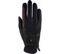 Roeckl Guantes de Equitación "Malta", Negro/Moka - 6 Roeckl