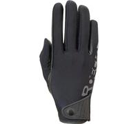 Roeckl Guantes de equitación Sports MUENSTER, Guante de Torneo de Verano, Color Negro 6.5