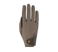 Roeckl Guantes de equitación Sports MUENSTER, Guante de Torneo de Verano, Color Topo Oscuro 7.5