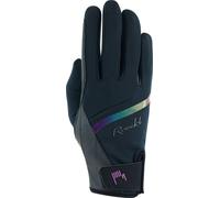 Roeckl Guantes de Invierno "Jineta", Negro/Arcoiris - 6 Roeckl