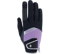 Roeckl Guantes "MILLERO", Black/Lilac Macaron - 9 Roeckl