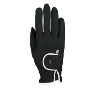 Roeckl Sports - Guantes de lona con efecto sujeción, blanco y negro