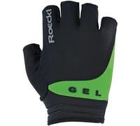 Roeckl Sports ITAMOS 2 - Guante de Ciclismo de Alto Rendimiento, Color Negro y Verde clásico 6.5