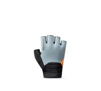 Roeckl Sports ITAMOS 3 - Guantes de ciclismo (gel, medio dedo, talla 6), color gris y naranja