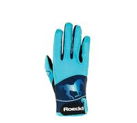 Roeckl Sports Kansas - Guante de equitación para niños, Color Turquesa 5