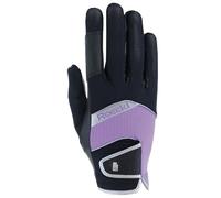Roeckl Guantes "MILLERO", Black/Lilac Macaron - 6.5 Roeckl