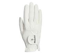 Roeckl Sports ROECK-Grip Pro - Guante de equitación Unisex, Color Blanco 7,5
