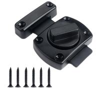 Roellgs 1 pestillo giratorio de aleación de zinc, cerradura deslizante de seguridad para puerta de baño, inodoro, ventana, hotel, varias puertas, armarios, puertas (negro)