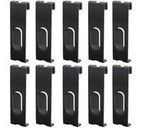 Roellgs 10 ganchos de metal para colgar en pared de rejilla, ganchos de muesca para marco de fotos, obras de arte comerciales, accesorios de rejilla para tienda, espectáculo, talleres (negro)