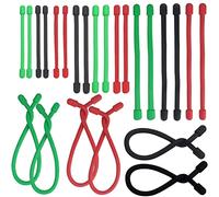 Roellgs 24 bridas giratorias, 3 pulgadas, 4 pulgadas, 6 pulgadas y 8 pulgadas, bridas de silicona reutilizables para colgar cuerdas de gestión de cables