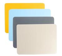 Roellgs 4 alfombrillas de silicona grandes de 40 x 30 cm, 4 colores resistentes al calor, alfombrillas de silicona reutilizables antiadherentes para encimeras, manualidades, joyería, fundición de