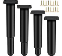 Roellgs 4 patas ajustables para muebles, metal ajustable de 10 a 16 cm, para cocina, sofá, mesa, silla, escritorio, armarios, patas de repuesto para armarios, muebles y sofás (altura ajustable de 10 a