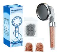 Roellgs Cabezal de ducha iónico de 3 capas de filtración de alta presión, ahorro de agua, mascotas, uso en el hogar y en el gimnasio