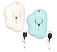 Roellgs Juego de 2 cortadores de cartas, mini abrecajas retráctiles, mini abridor de cajas de seguridad con llavero para colgar fácilmente