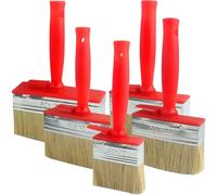 Roellgs Juego de 5 pinceles de pintura para vallas, pinceles de suelo y madera, adecuados para todo tipo de trabajos de pintura